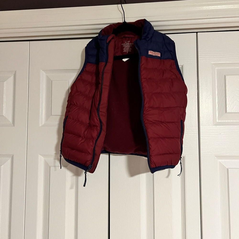 Vineyard Vines Boys Red and Blue Puffer Vest